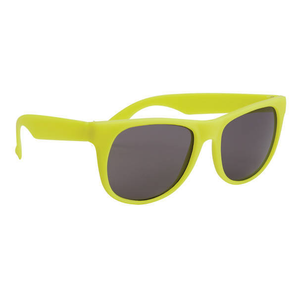 Vibrant Trim Rubberized Sunglasses