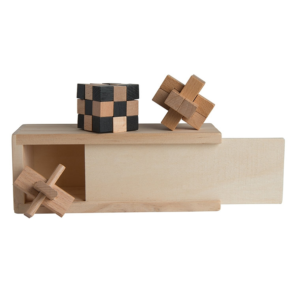 Three-In-One Wooden Puzzle Boxed Set