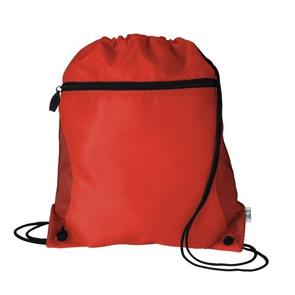 Mesh Pocket Oxford Drawcord Tote