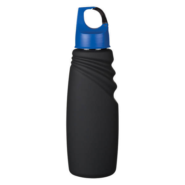 Matte Black Crest Carabiner Sports Bottle, 24oz.