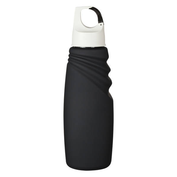 Matte Black Crest Carabiner Sports Bottle, 24oz.