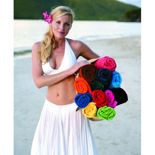 Turkish Signature Colored Basic Weight Beach Towel, 10.5 lbs.