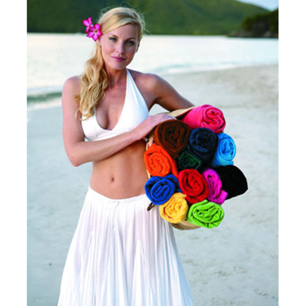 Turkish Signature Colored Medium Weight Beach Towel, 12 lbs.