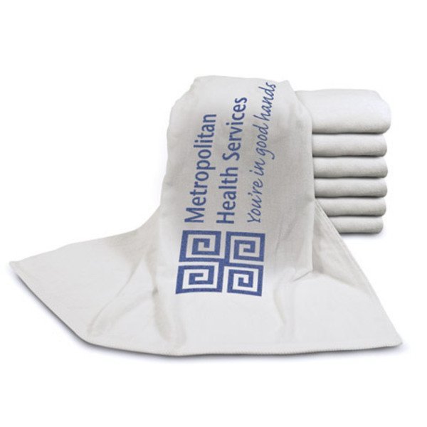 Turkish Signature White Basic Weight Beach Towel, 10.5 lbs.