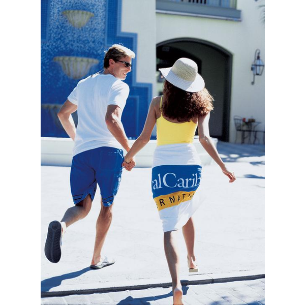 Turkish Signature White Medium Weight Beach Towel, 12 lbs.