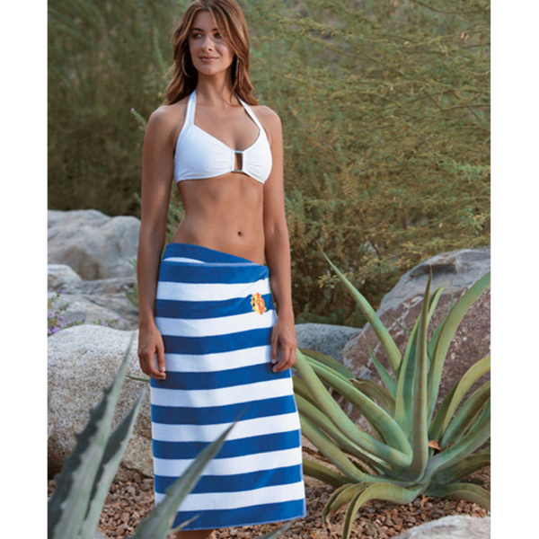 Turkish Signature Cabana Stripe Medium Weight Beach Towel, 13 lbs.