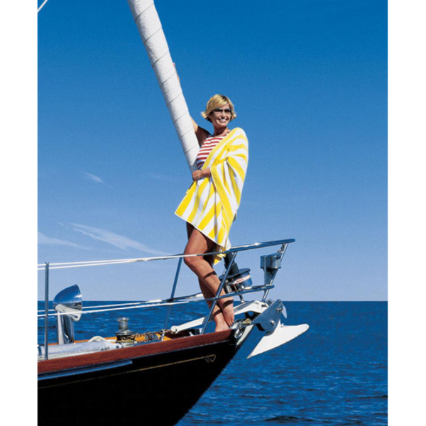 Turkish Signature Cabana Stripe Medium Weight Beach Towel, 13 lbs.