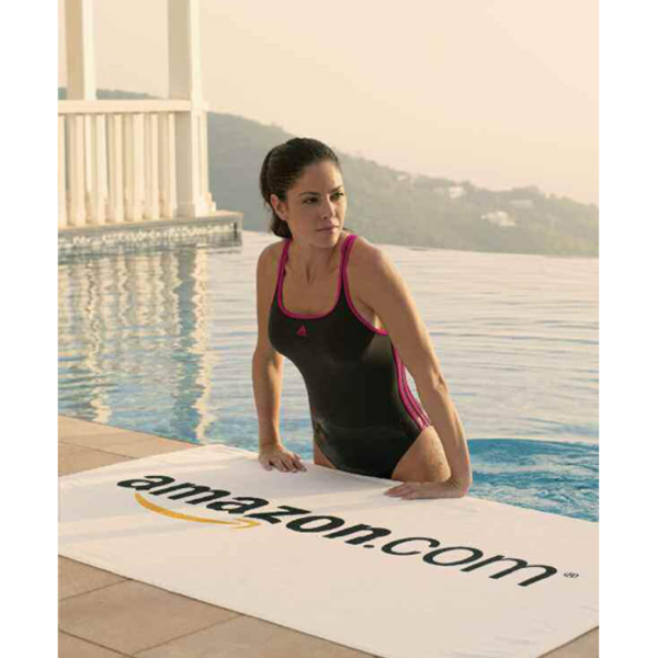 Turkish Signature White Heavy Weight Beach Towel, 20 lbs.