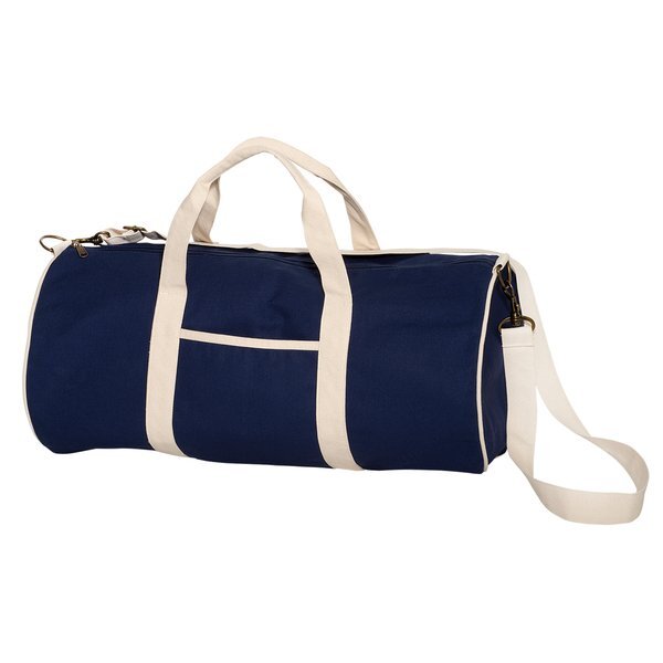 Navy Cotton Canvas Duffel Bag