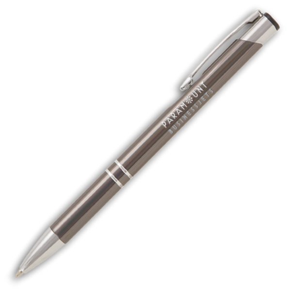 Tres-Chic Vibrant Matte Barrel Ballpoint Pen w/ Chrome Accents