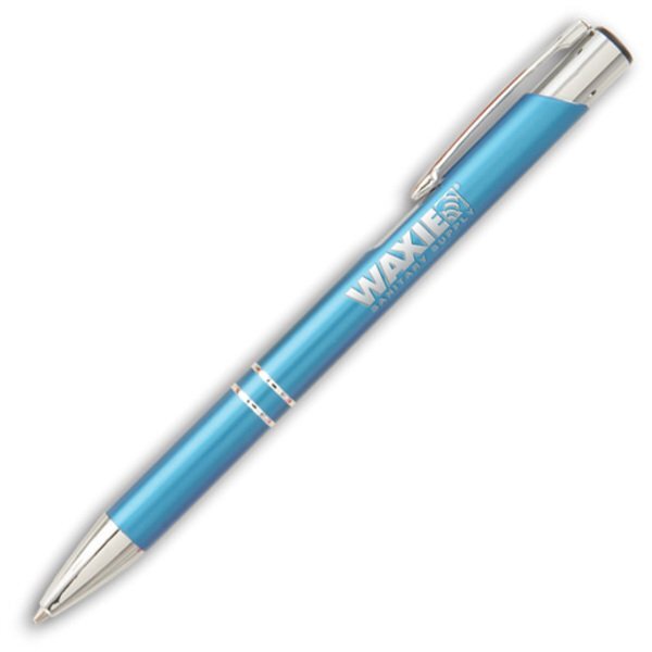 Tres-Chic Vibrant Matte Barrel Ballpoint Pen w/ Chrome Accents