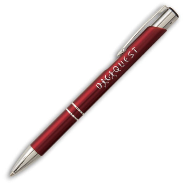 Tres-Chic Vibrant Matte Barrel Ballpoint Pen w/ Chrome Accents