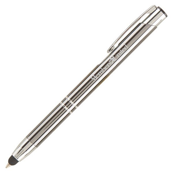 Tres-Chic Ballpoint Stylus Pen w/ Chrome Accents