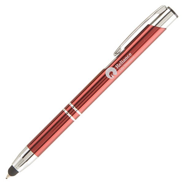 Tres-Chic Ballpoint Stylus Pen w/ Chrome Accents