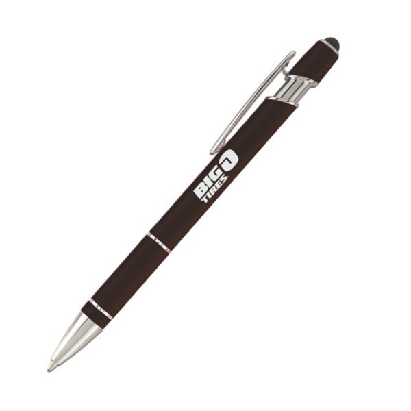 Ellipse Matte Finish Ballpoint Stylus Pen w/ Textured Grip