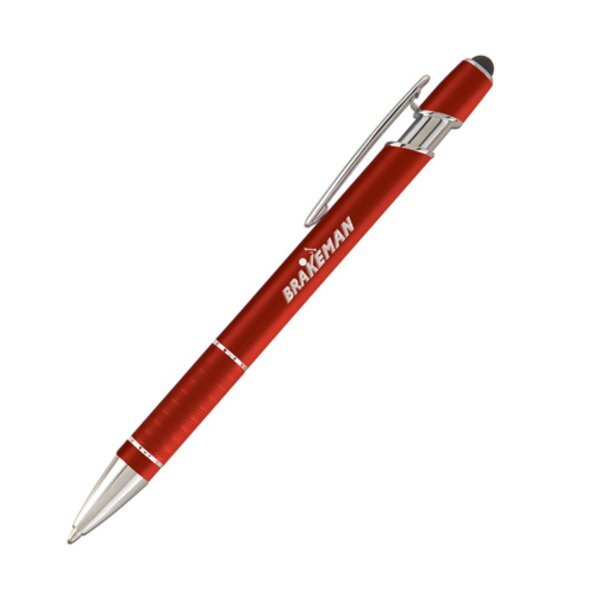 Ellipse Matte Finish Ballpoint Stylus Pen w/ Textured Grip