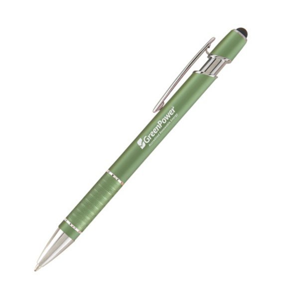 Ellipse Matte Finish Ballpoint Stylus Pen w/ Textured Grip