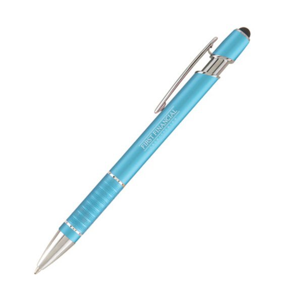 Ellipse Matte Finish Ballpoint Stylus Pen w/ Textured Grip