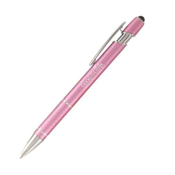 Ellipse Matte Finish Ballpoint Stylus Pen w/ Textured Grip