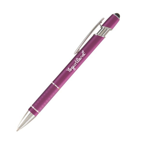 Ellipse Matte Finish Ballpoint Stylus Pen w/ Textured Grip