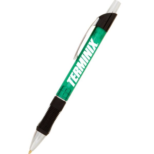 Stylex Click-Action Translucent Ballpoint Pen w/ Textured Grip