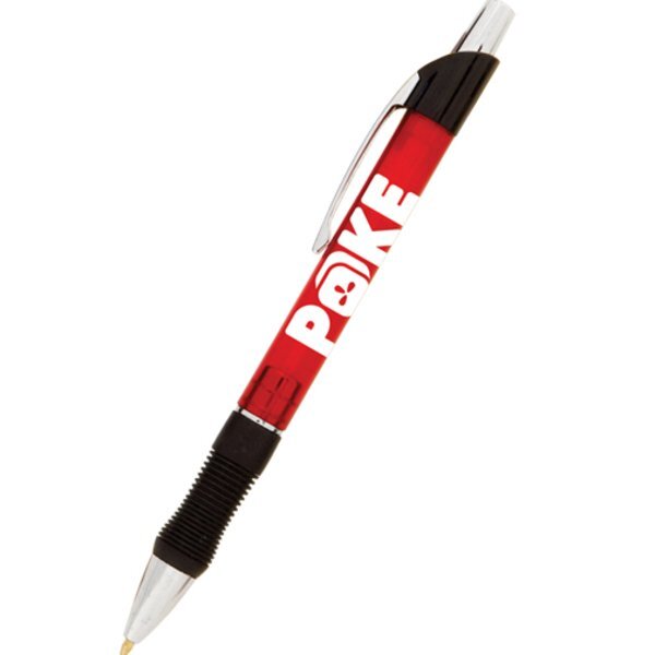 Stylex Click-Action Translucent Ballpoint Pen w/ Textured Grip