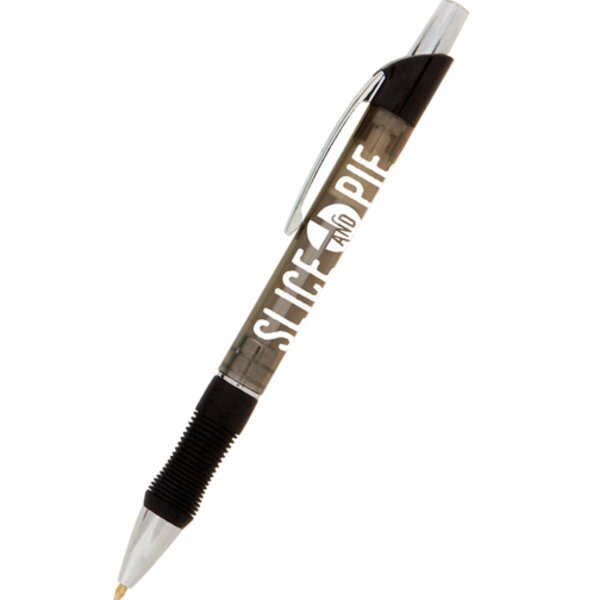 Stylex Click-Action Translucent Ballpoint Pen w/ Textured Grip