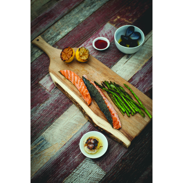 Artisan Acacia Serving Plank Cutting Board, 24"