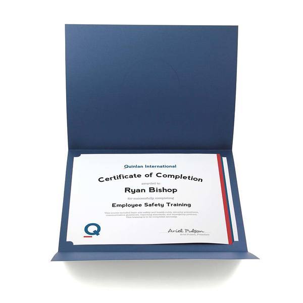 Tuck Flap Certificate Folder