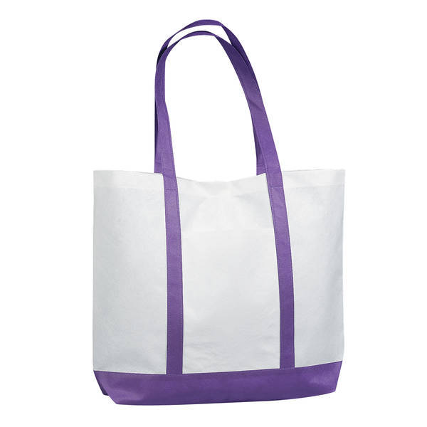 Colored Trim Non-Woven Tote