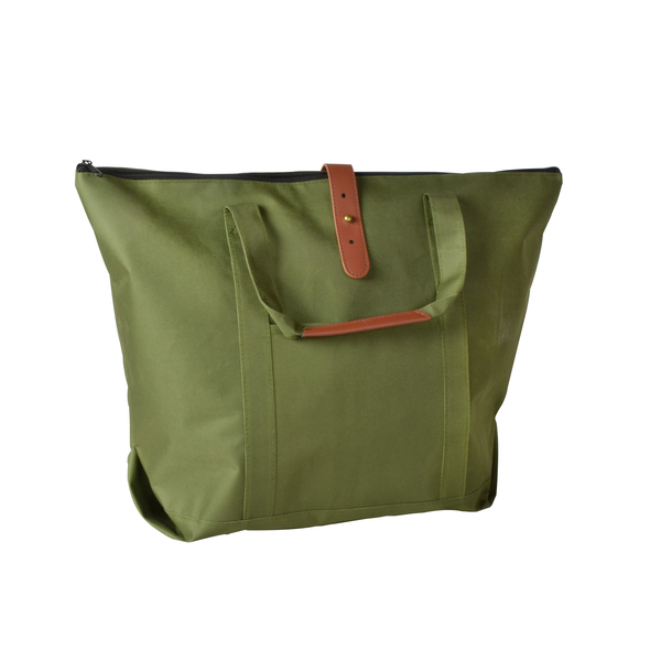 Mallard Polyester Tote w/ Leather-Like Accents