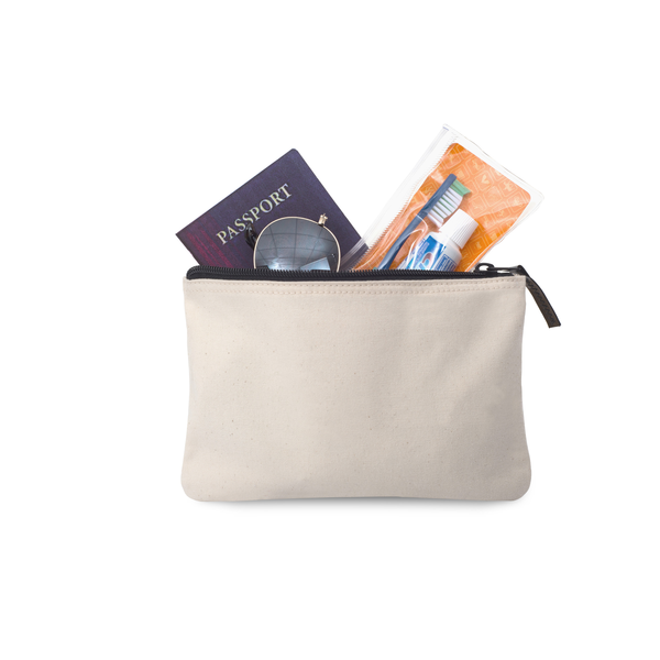 Avery Cotton Zippered Travel Pouch