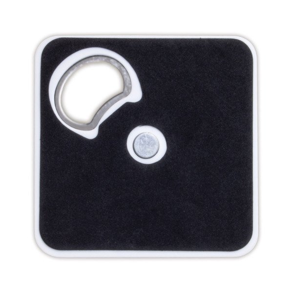 Coaster Bottle Opener w/ Magnet, Full Color Imprint