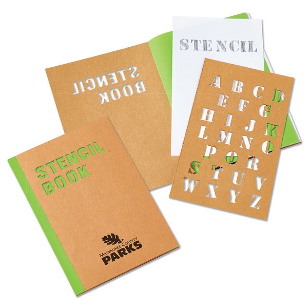 Stencil Kraft Cover Book