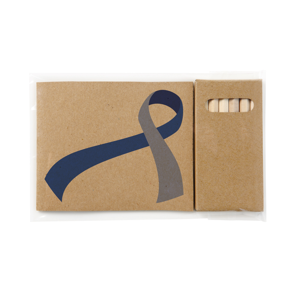Awareness Ribbon Adult Coloring Book & 6-Color Pencil Set To Go