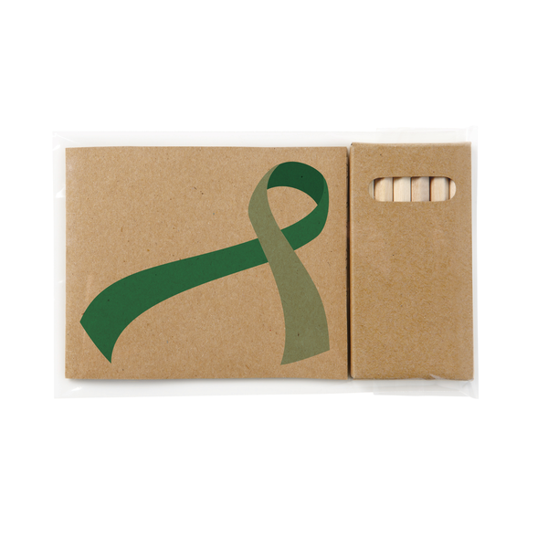 Awareness Ribbon Adult Coloring Book & 6-Color Pencil Set To Go