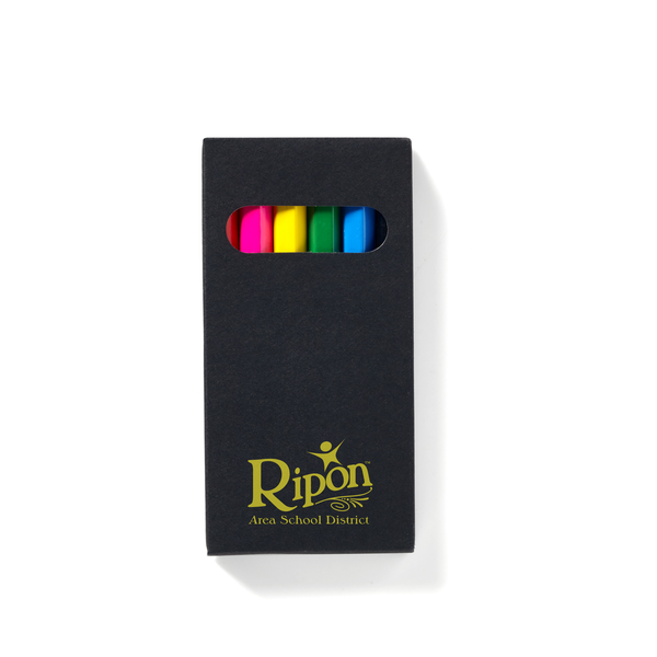 Black Mini Notebook & 6-Piece Color Pencil Set