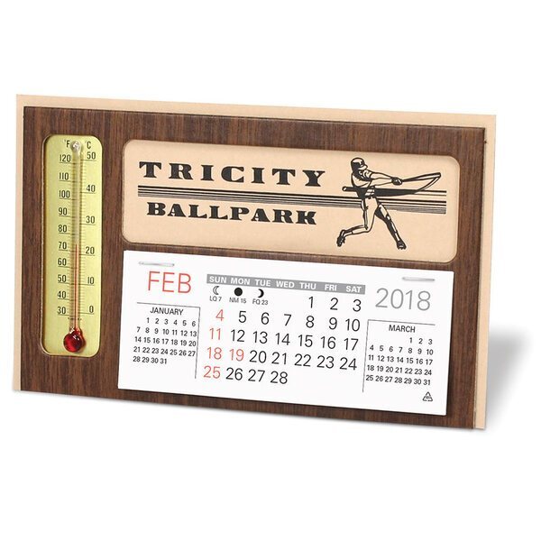 Window Desk Calendar with Thermometer