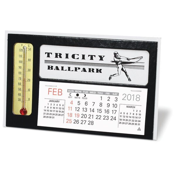 Window Desk Calendar with Thermometer