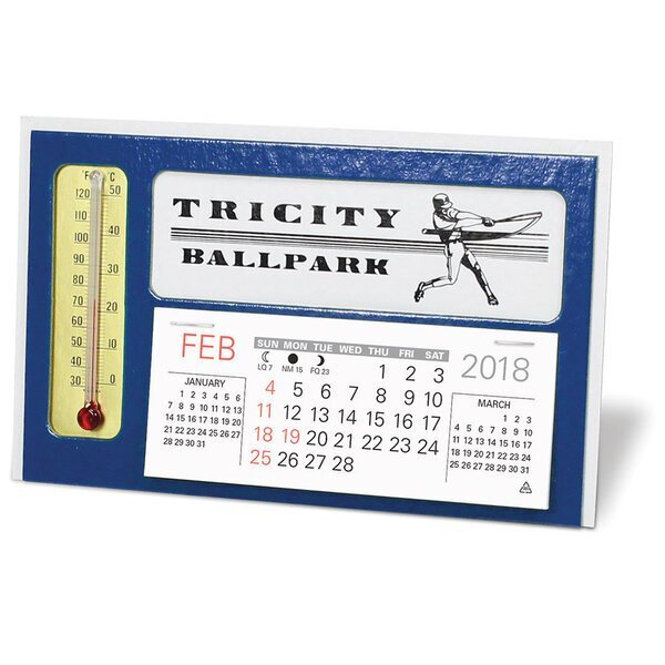 Window Desk Calendar with Thermometer