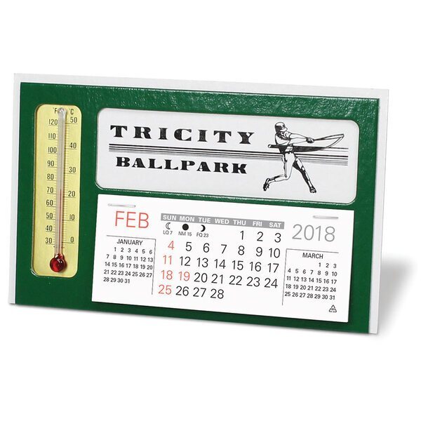 Window Desk Calendar with Thermometer