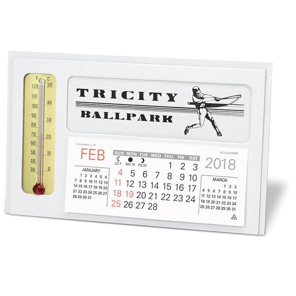 Window Desk Calendar with Thermometer