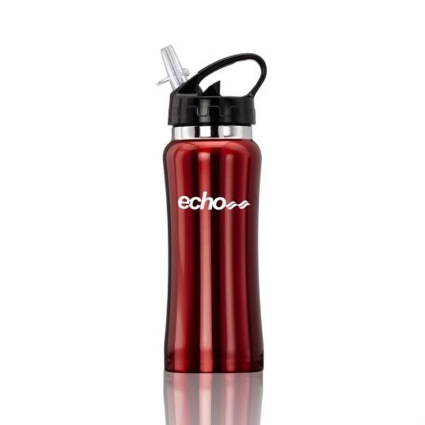 Clear Spout Stainless Steel Sport Bottle, 16oz.
