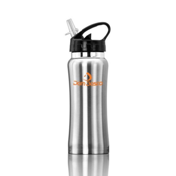 Clear Spout Stainless Steel Sport Bottle, 16oz.