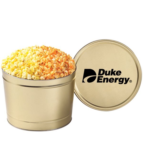 Two Way Popcorn Tin - Butter & Cheese,  2 Gallon