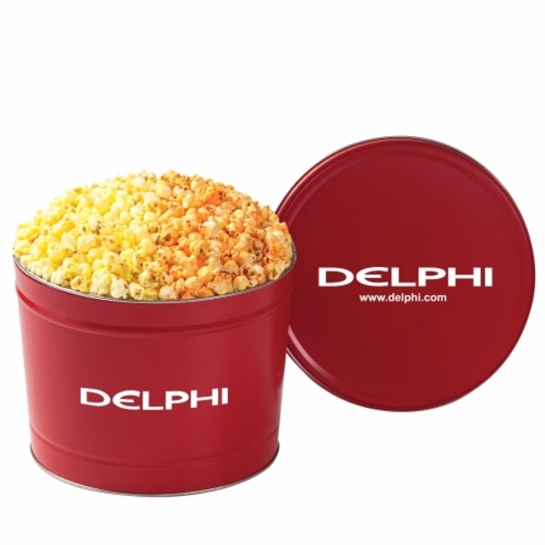 Two Way Popcorn Tin - Butter & Cheese,  2 Gallon