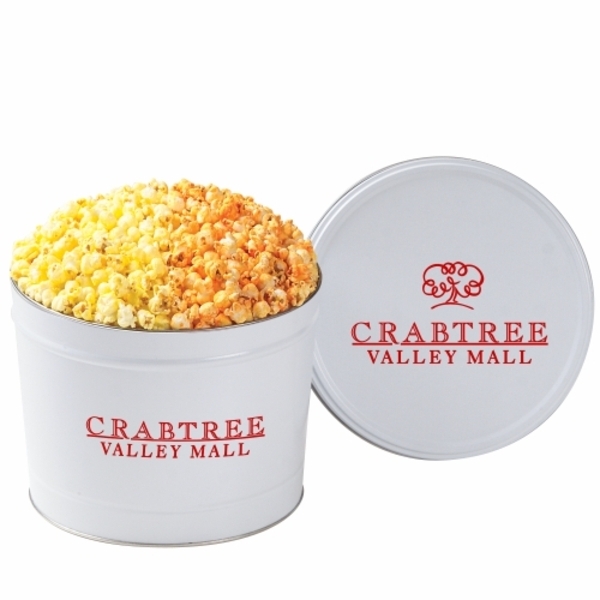 Two Way Popcorn Tin - Butter & Cheese,  2 Gallon