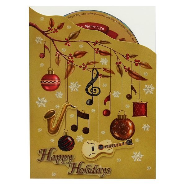 Happy Holidays Greeting Card w/ Holiday Music CD