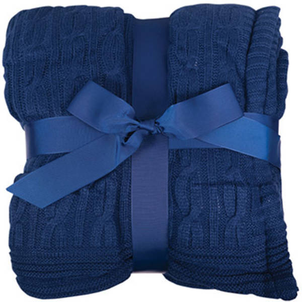 Cable Knit Lambswool Blanket, 50" x 60"