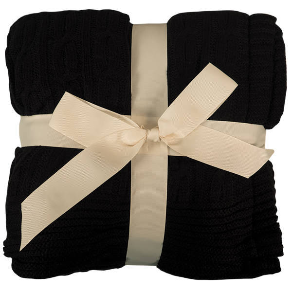 Cable Knit Lambswool Blanket, 50" x 60"